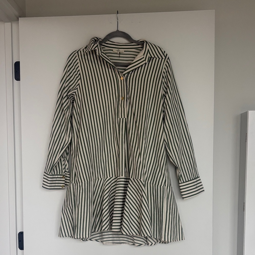 Entro Black and White Striped Dress